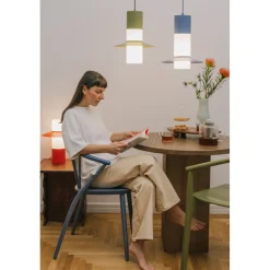 CAPONIO A niebieska sufitowa lampa wisząca (CPA199P0) - Ummo