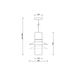 CAPONIO A niebieska sufitowa lampa wisząca (CPA199P0) - Ummo