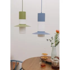 CAPONIO A niebieska sufitowa lampa wisząca (CPA199P0) - Ummo