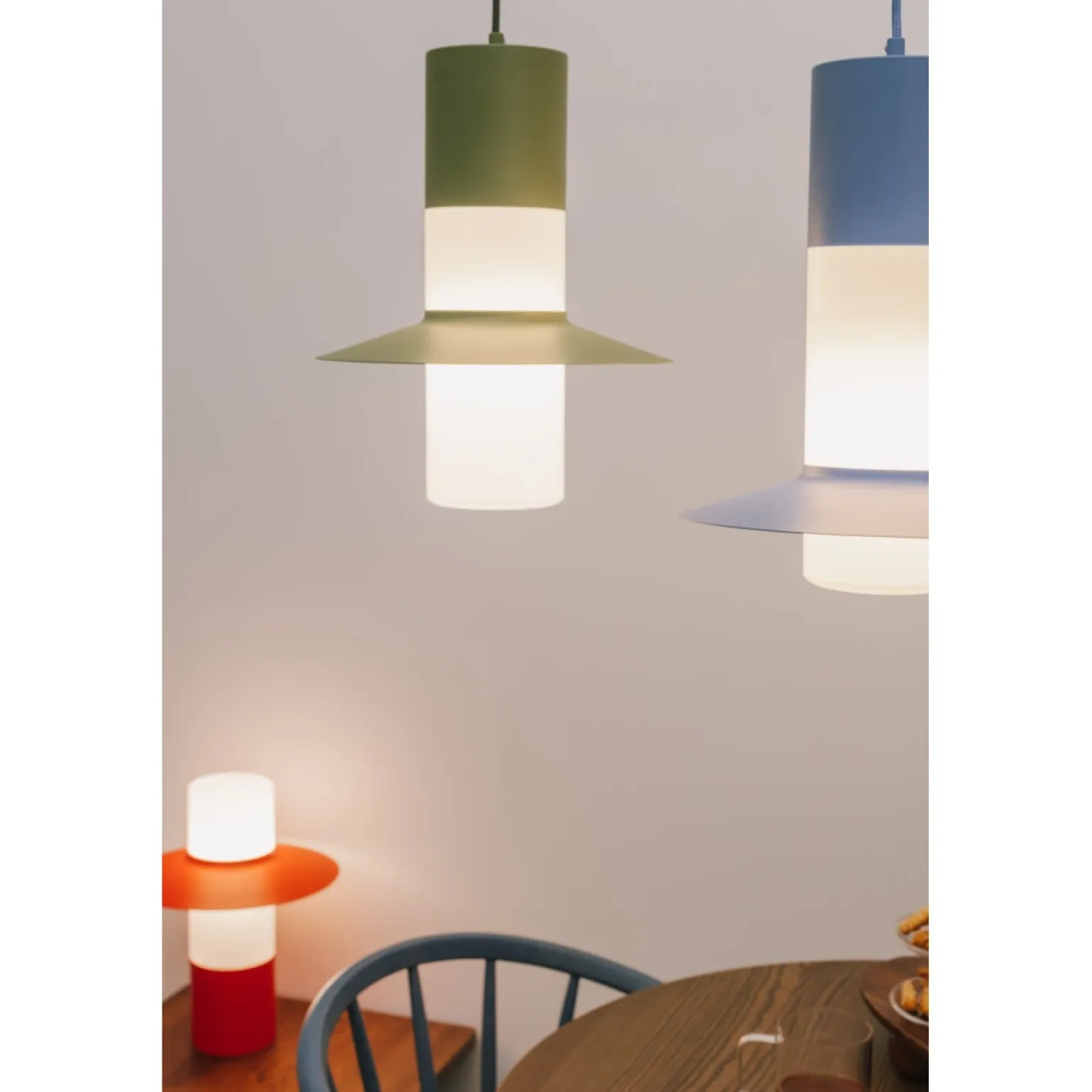 CAPONIO A niebieska sufitowa lampa wisząca (CPA199P0) - Ummo