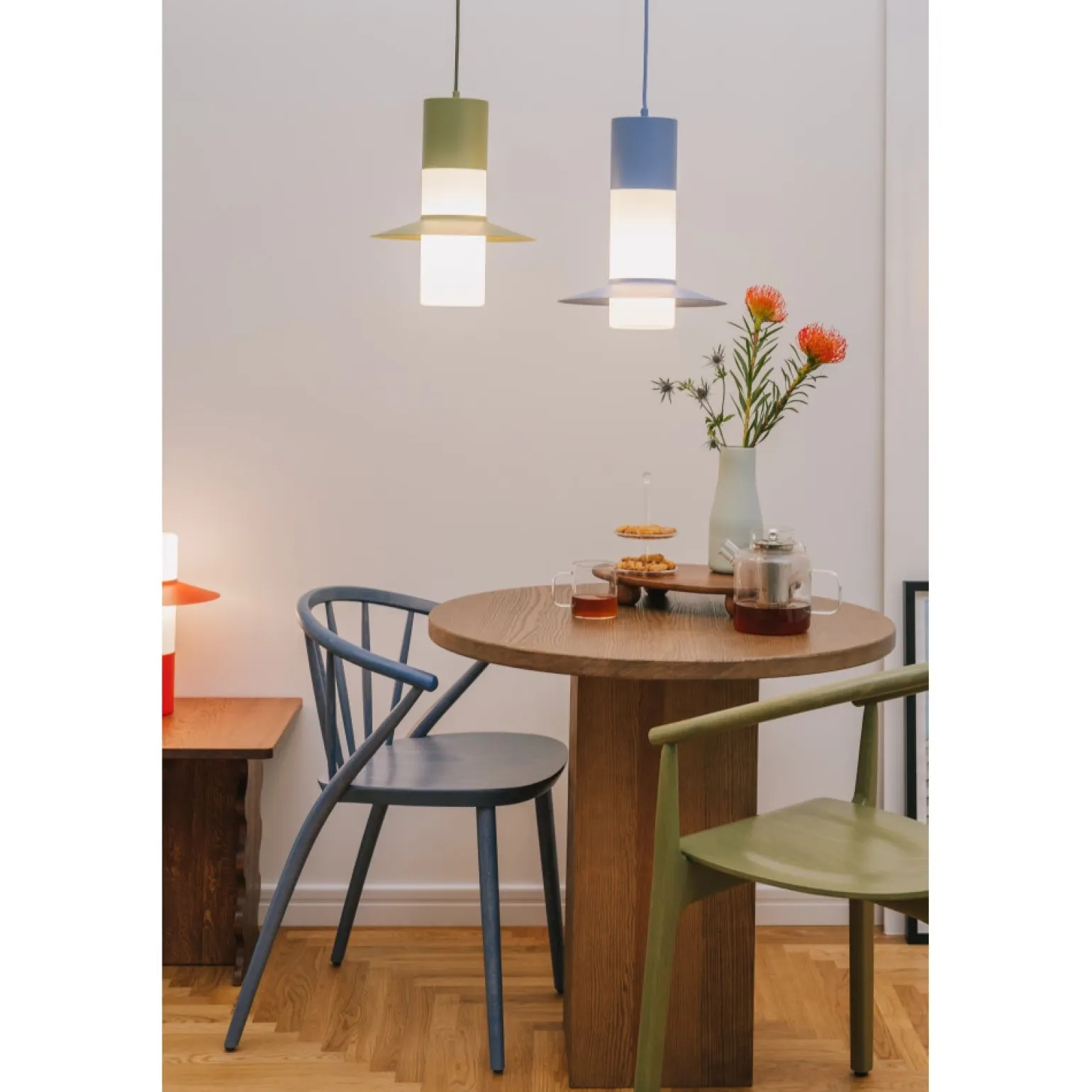 CAPONIO A niebieska sufitowa lampa wisząca (CPA199P0) - Ummo