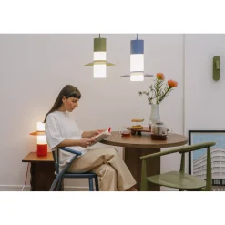 CAPONIO A niebieska sufitowa lampa wisząca (CPA199P0) - Ummo