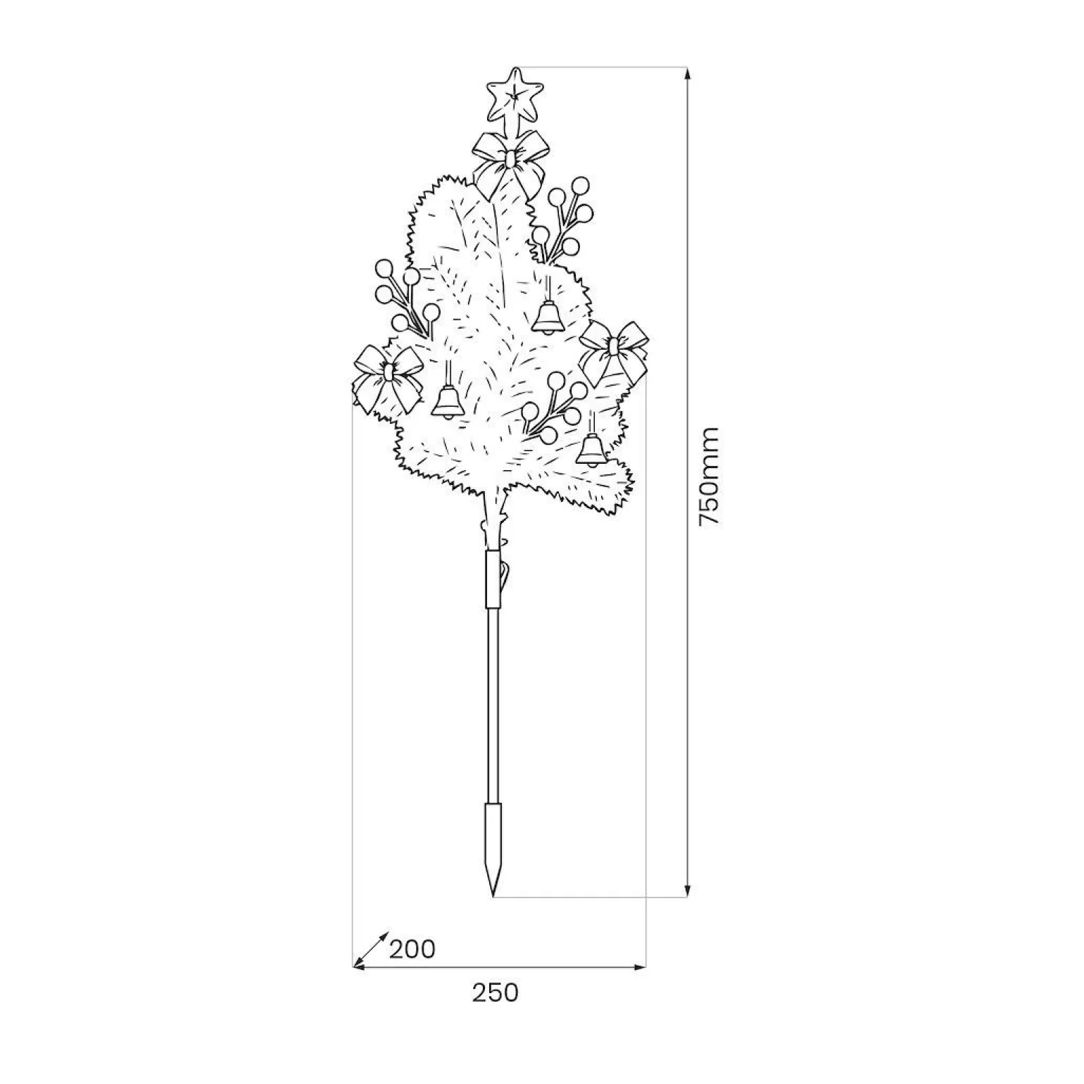 Choinka mini zielona 1W LED (ML2407) - Milagro