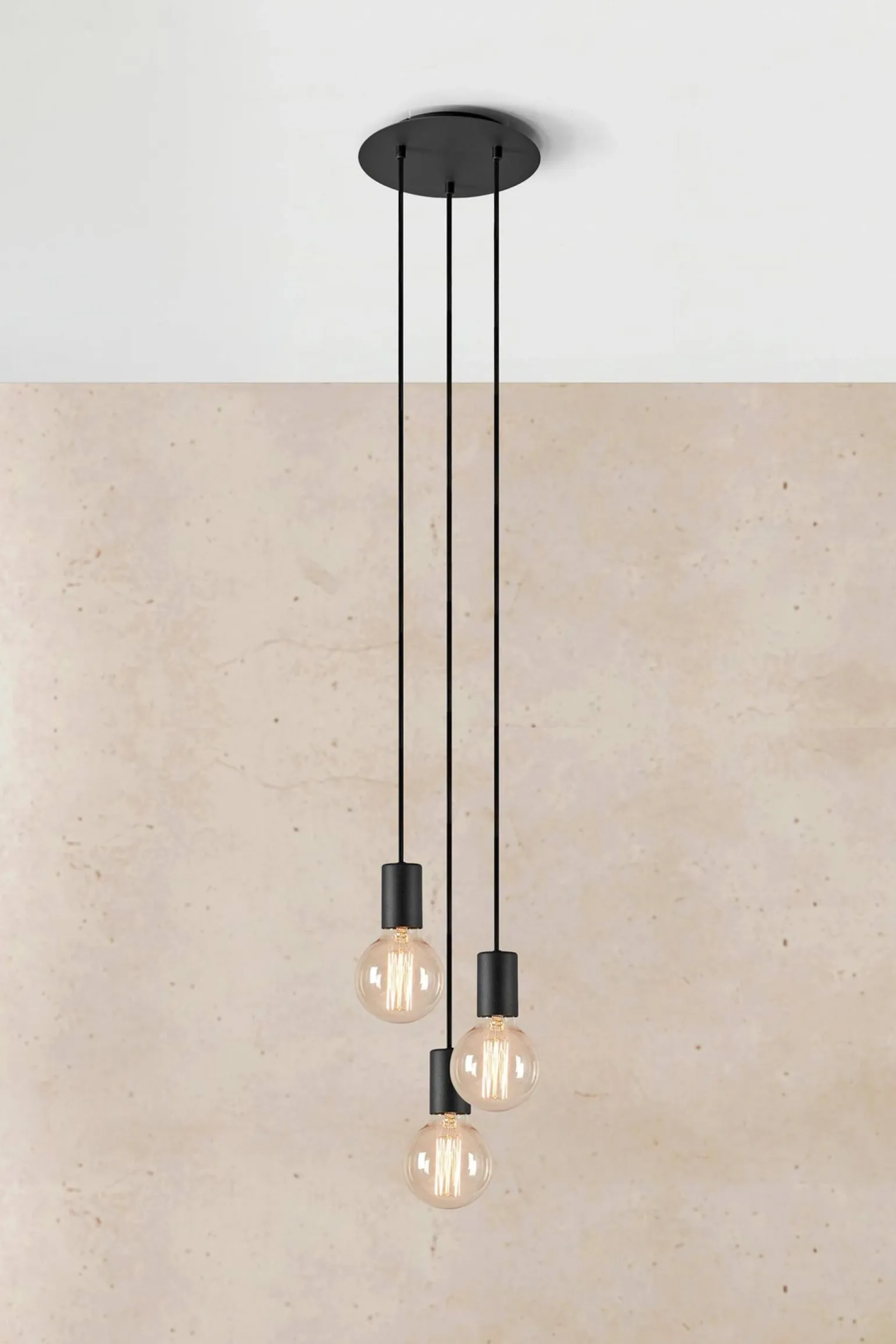 CIELO Pendant 3L Round Sandy Black (108733) Markslojd