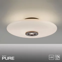 Ściemnialna lampa na sufit PURE VITRUM CIEMNOMETALOWO-BRĄZOWY (6083-34) - Paul Neuhaus