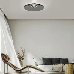 Ściemnialna lampa sufitowa PURE MOON SZARA (6095-15) - Paul Neuhaus