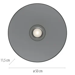 Ściemnialna lampa sufitowa PURE MOON SZARA (6095-15) - Paul Neuhaus