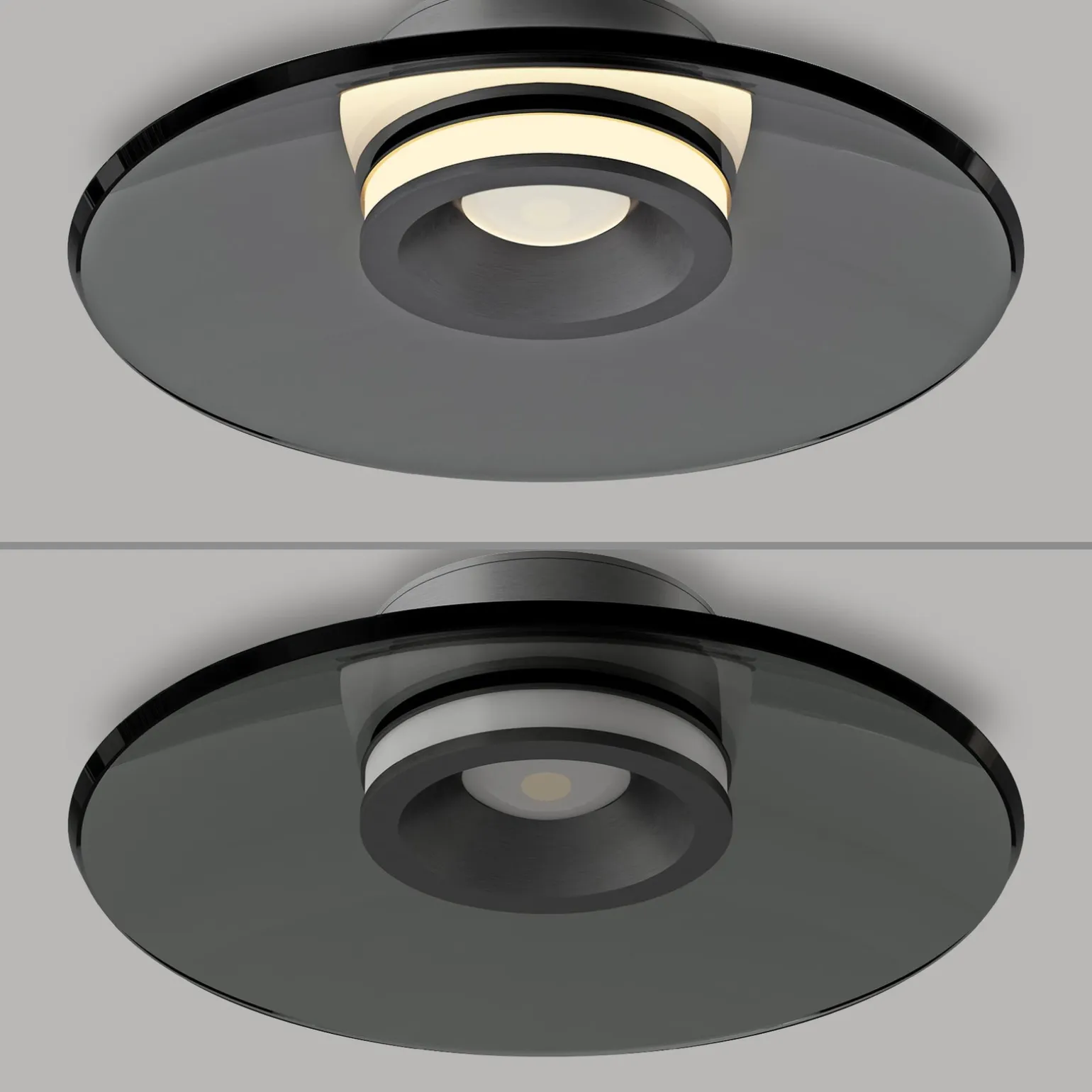 Ściemnialna lampa sufitowa PURE MOON SZARA (6094-15) - Paul Neuhaus