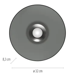 Ściemnialna lampa sufitowa PURE MOON SZARA (6094-15) - Paul Neuhaus