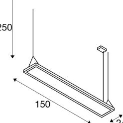Ściemnialna lampa wisząca WORKLIGHT PRO 150 DALI, Touch, biała (1007472) - SLV