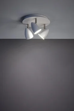 CIRO Plafon 3L Biały/Stal