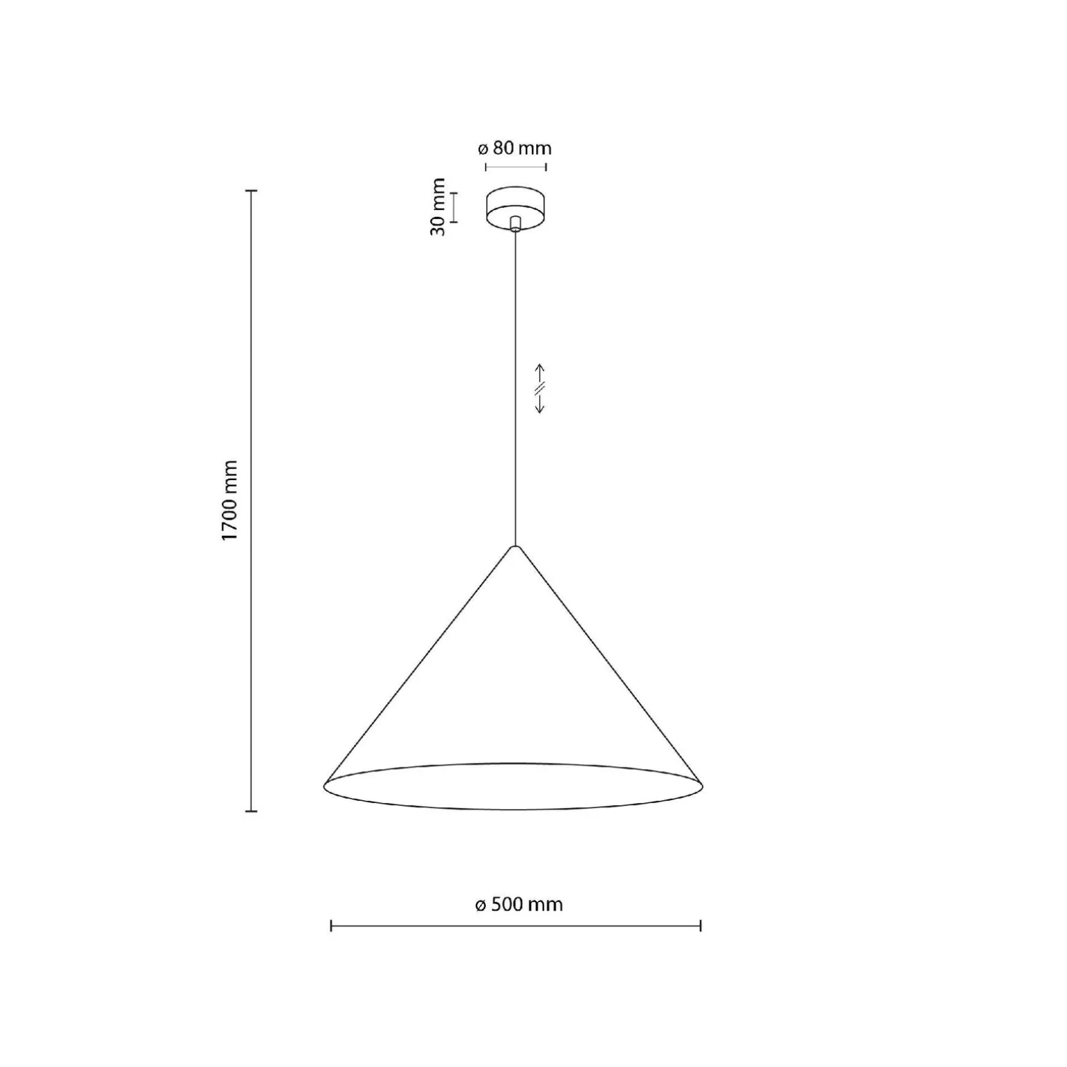 CONO MINT LAMPA WISZĄCA 1 XL (10087) - TK Lighting