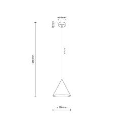CONO YELLOW LAMPA WISZACA 1 S (10077) - TK Lighting