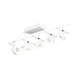 Corduo System linkowy DC Circle 5x5W Bia mat /Chrom 230V/12V DC 60VA twszt 3000K (PL94477) - Paulmann