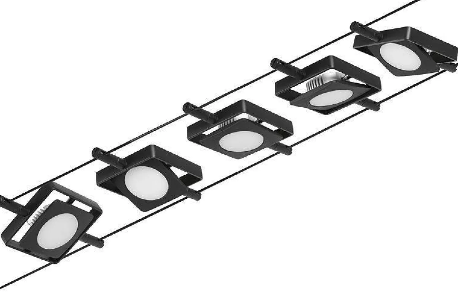Corduo System linkowy zest MacLED 5x4,5W Czarny-mat/Chrom 12V DC 60VA twszt 3000K (PL94424) - Paulmann