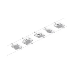 Corduo System linkowy zest MacLED 5x4,5W Biały-mat/Chrom 12V DC 60VA twszt 3000K (PL94422) - Paulmann