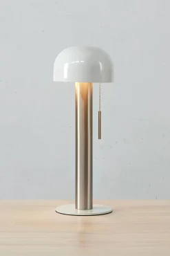 COSTA Table 1L Satin Nickel/White (108577) Markslojd