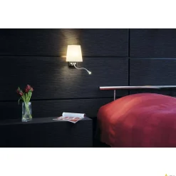 COUPA FLEX, lampa ścienna, QT14, 3000K, chrom, szkło satynowane, 43W (149452) - SLV