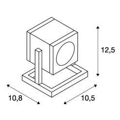 CUBIX I podłogowa, GU10, ESL, max. 25W