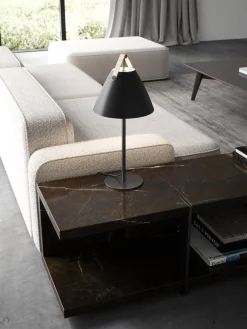 Czarna lampa stołowa STRAP Nordlux E27 40W Metal