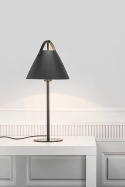 Czarna lampa stołowa STRAP Nordlux E27 40W Metal