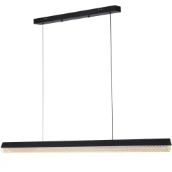 Czarna lampa wisząca z połyskiem kryształu ANABELLA LED 120 cm (ST-8501 black) - Step into Design