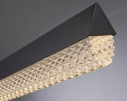 Czarna lampa wisząca z połyskiem kryształu ANABELLA LED 120 cm (ST-8501 black) - Step into Design