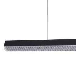 Czarna lampa wisząca z połyskiem kryształu ANABELLA LED 120 cm (ST-8501 black) - Step into Design