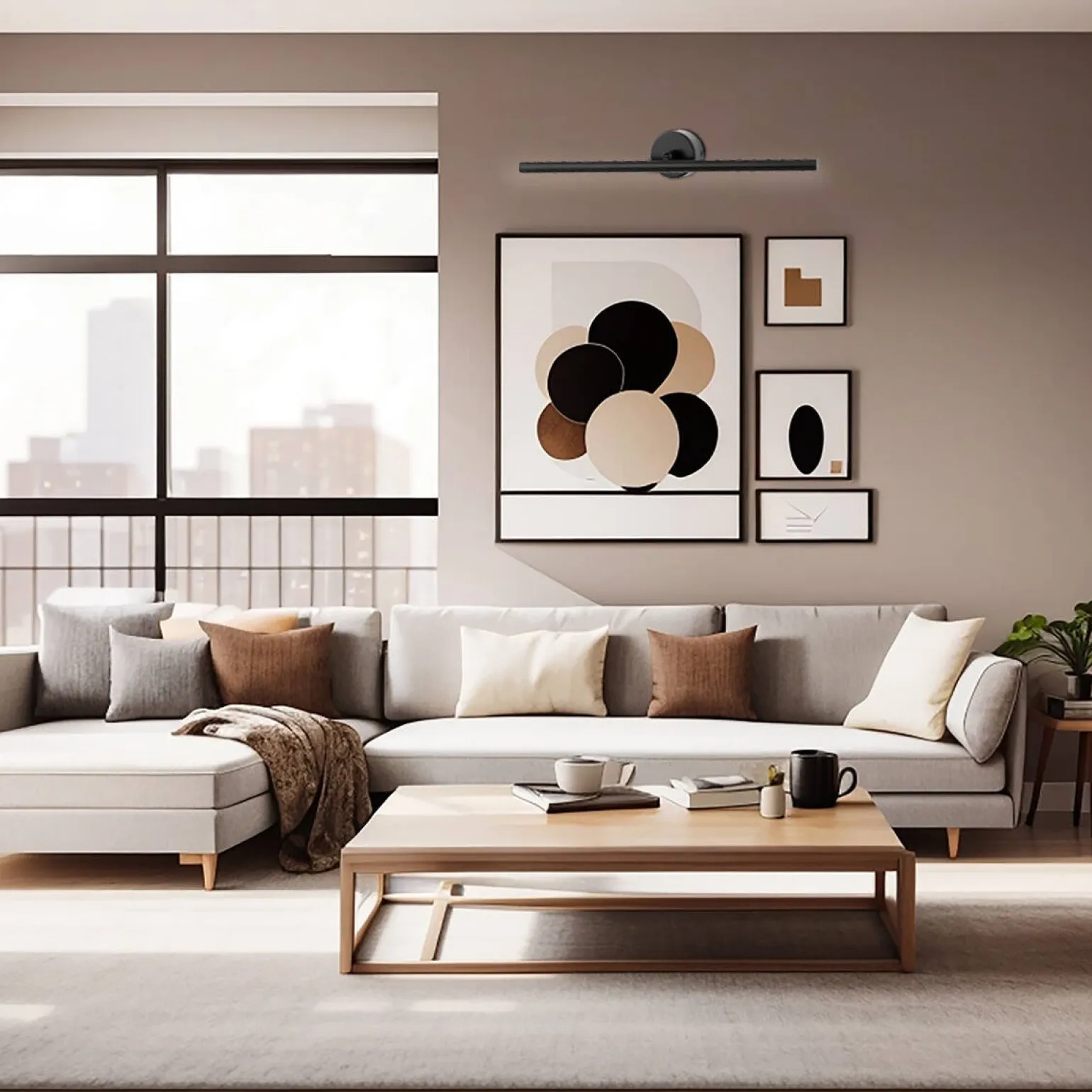 Czarny kinkiet podświetlający obraz M MIRIAM 60 cm (8597) - Argon