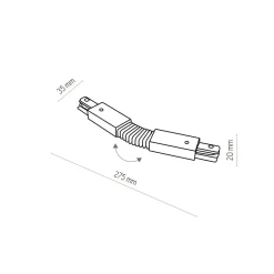 ŁĄCZNIK ELASTYCZNY CZARNY (2060) - Zuma Line