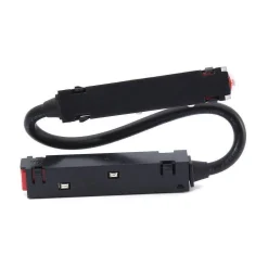 Łącznik elektryczny do narożnika L szynoprzewodu magnetycznego Komatsu 48V - Czarny (6527) - Shilo