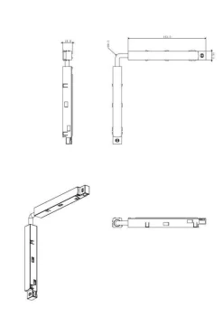 Łącznik elektryczny Kątowy (możliwośćpodłączenia zasilania) GALAXY-JC L do szynoprzewódów magnetycznych SURFACE i TRIMLESS (033403B) - ZARlight