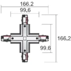 Łącznik krzyżowy szynoprzewodu (biały) (8116) - Shilo
