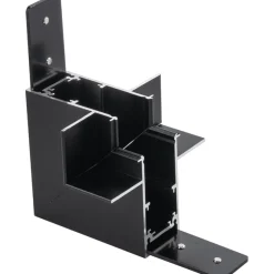 Łącznik L podtynkowy ściana - sufit szynoprzewodu magnetycznego Komatsu 48V - Czarny (6513) - Shilo