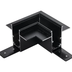 Łącznik L podtynkowy szynoprzewodu magnetycznego Komatsu 48V - Czarny (6509) - Shilo