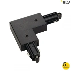 Łącznik narożny do szyny 1f., natynk., czarna, uziem-zew.