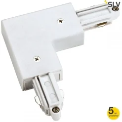 Łącznik narożny do szyny 1f., natynk., biała, uziem-zew.