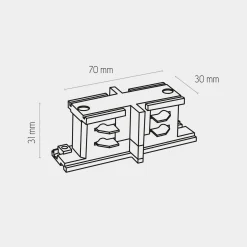 ŁĄCZNIK PROSTY TRÓJOBWODOWY BIAŁY (8020) - Zuma Line