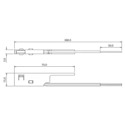 Łącznik prosty z kablem magnetic track 5mm (ML2168) - Milagro