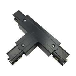 Łącznik T lewy do szyn 3F czarny (TRA-TL-BK) - Yaskr