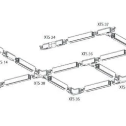 Łącznik typu T szynoprzewodu (prawy) (czarny) (8125) - Shilo