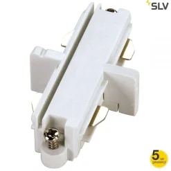 Łącznik wzdł. do szyna 1f., biała,