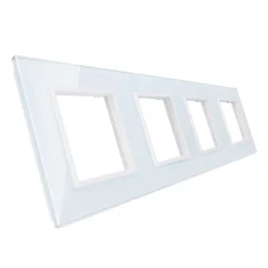 Czterokrotna biała ramka szklana (GPF-4-61) LIVOLO