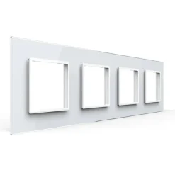Czterokrotna biała ramka szklana (GPF-4-61) LIVOLO
