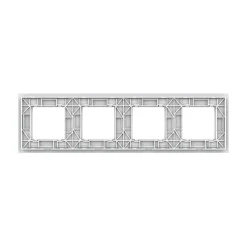 Czterokrotna biała ramka szklana (GPF-4-61) LIVOLO