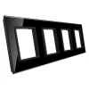 Czterokrotna czarna ramka szklana (GPF-4-62) LIVOLO