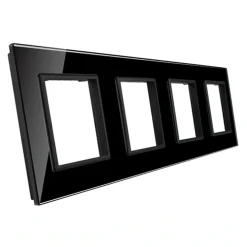 Czterokrotna czarna ramka szklana (GPF-4-62) LIVOLO