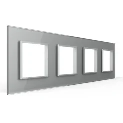 Czterokrotna srebrna ramka szklana (GPF-4-64) LIVOLO