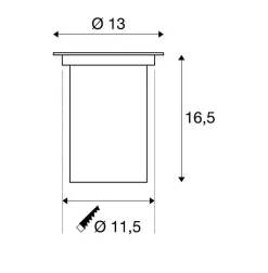 DASAR 115 GU10 okrągła, stal316, max. 35W, IP67