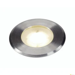 DASAR FLAT 80, lampa podłogowa wpuszczana outdoor, LED, 3000K, IP67, okrągła, stal nierdzewna szczotkowana, 4,3W (228412) - SLV